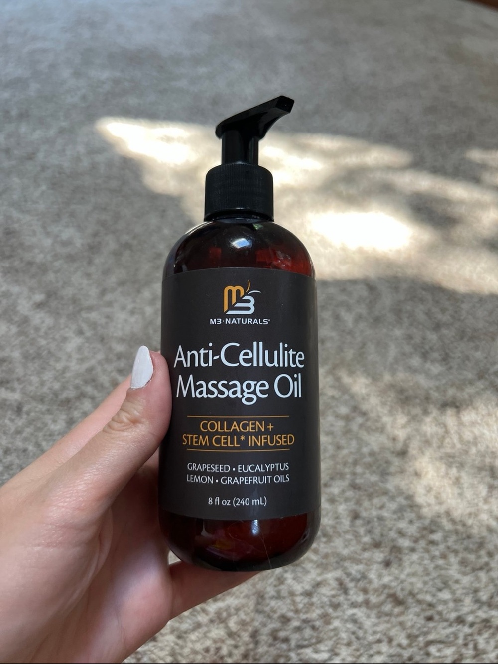 M3 Naturals anti-cellulite massage oil